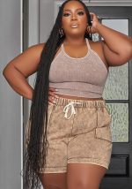 This Spring Fall Plus Size Printed Casual Tank-Short Two-Piece Set Design And Made Of Comfortable And Elastic Fabric. Wholesale Plus Size Two Piece Sets Is a Must-Have Item For Curvy Ladies. Two Piece Sets Can Either Be Worn Together Or Individually