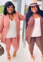 This Spring Plus Size Fashion Women's Sexy Solid Color Cardigan Tight Fitting Three-Piece Pants Set Design And Made Of Comfortable And Elastic Fabric. Wholesale Plus Size Two Piece Sets Is a Must-Have Item For Curvy Ladies. Two Piece Sets Can Either Be Worn Together Or Individually