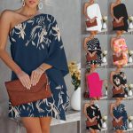 Dieser Frühling Sommer Positionierung Print Ombre One Shoulder Casual Dress Design von hoher Qualität Polyster und Spandex Material gemacht. Es ist dehnbar