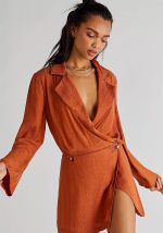 This Spring Summer Women's Solid Color Long Sleeve v Neck Slim Dress Design Made Of High Quality Polyster And Spandex Material. It Is Stretchy