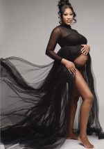 This Stretch See-Through Mesh Maternity Long Dress Made Of Soft And Comfortable Material. It Is a Must-Have Item For Pregnant Women. Global Lover Offer Newest Wholesale Maternity Dresses And Hope Pregnant Ladies Find Here a Warm And Exciting Place To Shop Affordable Pregnant Dresses - Pregnant Casual Dresses