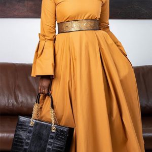 This Stylish Bell Bottom Sleeve a-Line Swing Dress Design Made Of High Quality Polyster And Spandex Material. It Come With Good Stretch And Wearing Comfortable. Women¡¯s Midi Dresses Is Omnipotent And Suit For All Kinds Of Occasions - Daily Wear