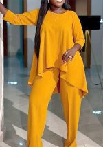 This Stylish Chic Plus Size Long Sleeve Two Piece Pants Set Design And Made Of Comfortable And Elastic Fabric. Wholesale Plus Size Two Piece Sets Is a Must-Have Item For Curvy Ladies. Two Piece Sets Can Either Be Worn Together Or Individually