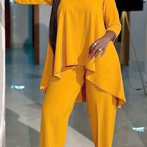 This Stylish Chic Plus Size Long Sleeve Two Piece Pants Set Design And Made Of Comfortable And Elastic Fabric. Wholesale Plus Size Two Piece Sets Is a Must-Have Item For Curvy Ladies. Two Piece Sets Can Either Be Worn Together Or Individually