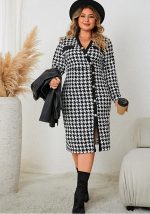 This Stylish Long Sleeve v Neck Slim Button Vintage Dress Made Of Soft And Elastic Fabric. Global Lover Wholesale Plus Size Dresses And Hope Curvy Ladies Find Here a Warm And Exciting Place To Shop Affordable Curvy Dresses Online - Plus Size Casual