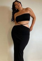 This Summer Africa Plus Size Women Strapless Top And Lace Up Skirt Two-Piece Set Design And Made Of Comfortable And Elastic Fabric. Wholesale Plus Size Two Piece Sets Is a Must-Have Item For Curvy Ladies. Two Piece Sets Can Either Be Worn Together Or Individually