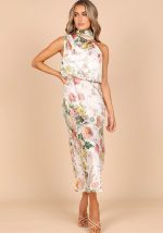 This Summer Chic Maxi Sleeveless Print Halter Neck Dress Design Made Of High Quality Polyster And Spandex Material. It Come With Good Stretch And Wearing Comfortable. Women¡¯s Midi Dresses Is Omnipotent And Suit For All Kinds Of Occasions - Daily Wear