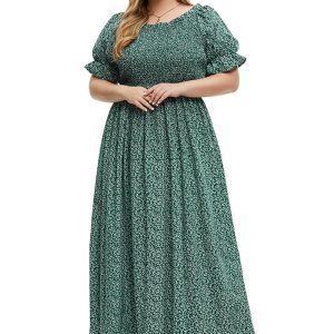 This Summer Fall Plus Size Women's Round Neck Dress Made Of Soft And Elastic Fabric. Global Lover Wholesale Plus Size Dresses And Hope Curvy Ladies Find Here a Warm And Exciting Place To Shop Affordable Curvy Dresses Online - Plus Size Casual