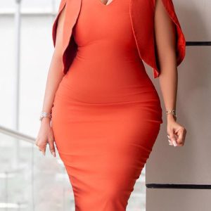 This Summer Fashion Chic Elegant Office Bodycon Office Plus Size African Dress Design Made Of High End Polyster And Spandex Material