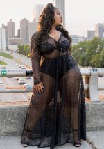 This Summer Fashion Plus Size Women's See-Through Sexy Mesh Sequin Maxi Dress Made Of Soft And Elastic Fabric. Global Lover Wholesale Plus Size Dresses And Hope Curvy Ladies Find Here a Warm And Exciting Place To Shop Affordable Curvy Dresses Online - Plus Size Casual