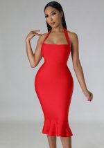 This Summer Ladies Sexy Halter Neck Bodycon Dress Design Made Of High Quality Polyster And Spandex Material. It Come With Good Stretch And Wearing Comfortable And Feeling Freedom. The Tight And Fitted Dress Is The Most Popular Options From Party Girls. Shop Bodycon Dresses At Global Lover And Find Amazing Designs Sequins