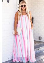 This Summer Plus Size Women's Dress Camisole Print Chiffon Casual Beach Dress Made Of Soft And Elastic Fabric. Global Lover Wholesale Plus Size Dresses And Hope Curvy Ladies Find Here a Warm And Exciting Place To Shop Affordable Curvy Dresses Online - Plus Size Casual