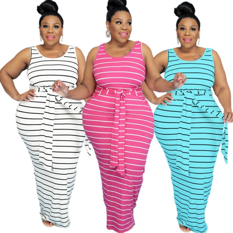 This Summer Plus Size Women's Tank Top Sexy Dress Made Of Soft And Elastic Fabric. Global Lover Wholesale Plus Size Dresses And Hope Curvy Ladies Find Here a Warm And Exciting Place To Shop Affordable Curvy Dresses Online - Plus Size Casual