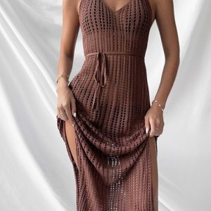 This Summer Solid Color Knitting Strap Dress Beach Casual Sweater Outer Dress Combine The Warm And Fashion. It Is a Must-Have Item For This Winter. Sweater Dresses For Women At Global Lover Comes For Different Occasions - Daily Life