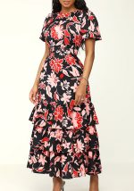 This Summer Women Printed Multi-Layer Dress Design Made Of High Quality Polyster And Spandex Material