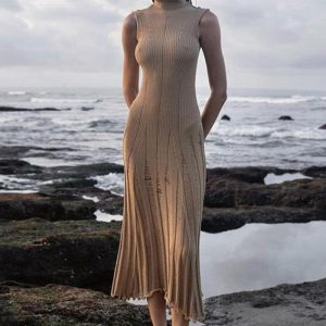 This Summer Women Sexy Sleeveless Dress Combine The Warm And Fashion. It Is a Must-Have Item For This Winter. Sweater Dresses For Women At Global Lover Comes For Different Occasions - Daily Life