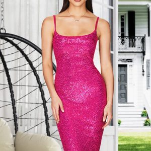 This Summer Women's Sleeveless Low Back Straps Sequin Party Dress Design Made Of High Quality Polyster And Spandex Material. It Come With Good Stretch And Wearing Comfortable And Feeling Freedom. The Tight And Fitted Dress Is The Most Popular Options From Party Girls. Shop Bodycon Dresses At Global Lover And Find Amazing Designs Sequins