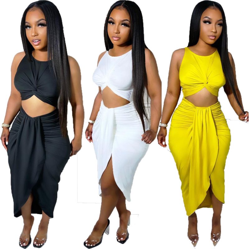 This Summer Women's And More Solid Silky Sexy Crop Pleated Jumpsuit Design Made Of High Quality Polyster And Spandex Material