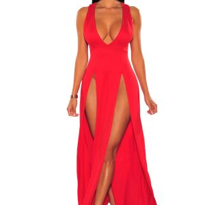 This Summer Deep v Slit Multicolor Bandage Nightclub Dress Design Made Of High Quality Polyster And Spandex Material