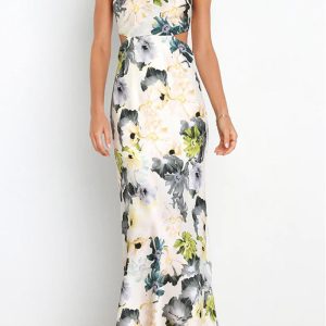 This Summer Lace-Up Printed Satin Chic Elegant Dress For Women Design Made Of High Quality Polyster And Spandex Material. Print Dresses Is More Interesting And Stylish. Print Maxi Dresses Is One Of The Popular Item For Islander Vocations. Women¡¯s Print Dresses At Global Lover Comes With Forever Floral