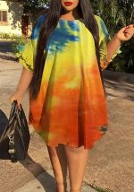 This Tie Dye Printed Ruffle Short Sleeve Plus Size Dress Made Of Soft And Elastic Fabric. Global Lover Wholesale Plus Size Dresses And Hope Curvy Ladies Find Here a Warm And Exciting Place To Shop Affordable Curvy Dresses Online - Plus Size Casual