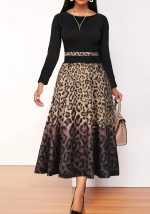 This Trendy Leopard Print Chic Career Dress Made Of Soft And Elastic Fabric. Global Lover Wholesale Plus Size Dresses And Hope Curvy Ladies Find Here a Warm And Exciting Place To Shop Affordable Curvy Dresses Online - Plus Size Casual