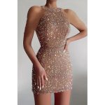 This Trendy Sexy Crystal Sequin Bodycon Dress Evening Gown Design Made Of Good Quality Polyster And Spandex Material