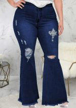 This Trendy Slim Wide Leg Ripped Plus Size Bell Bottom Denim Pants Design Made Of Durable And Stretchy Material. It Is a Must-Have Item For Your Closet. Global Lover Offer a Rich Selection Of Wholesale Plus Size Bottoms. You Will Find Wide Range Fabric