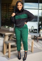 This Winter Women's Leopard Print Long Sleeve Fashion Tight Fitting Plus Size Pants Set Design And Made Of Comfortable And Elastic Fabric. Wholesale Plus Size Two Piece Sets Is a Must-Have Item For Curvy Ladies. Two Piece Sets Can Either Be Worn Together Or Individually