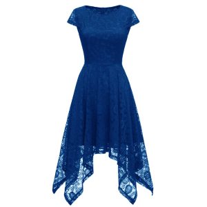 This Women Autumn French High Sense Lace Irregular Dress Design Made Of High Level Material