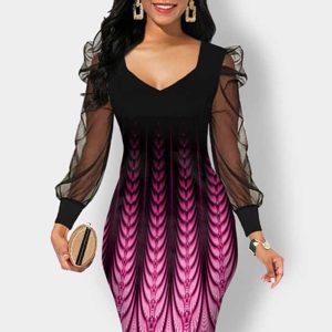 This Women Autumn Printed Mesh Patchwork Long Sleeve Dress Design Made Of High Quality Polyster And Spandex Material. It Come With Good Stretch And Wearing Comfortable And Feeling Freedom. The Tight And Fitted Dress Is The Most Popular Options From Party Girls. Shop Bodycon Dresses At Global Lover And Find Amazing Designs Sequins