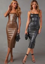 This Women Autumn Sexy Suspender Slit Pu Leather Dress Design Made Of High Quality Polyster And Spandex Material. It Come With Good Stretch And Wearing Comfortable And Feeling Freedom. The Tight And Fitted Dress Is The Most Popular Options From Party Girls. Shop Bodycon Dresses At Global Lover And Find Amazing Designs Sequins