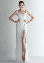 This Women Beaded Slit Mermaid Evening Dress Design Made Of Good Quality Polyster And Spandex Material