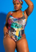 This Women Bikini Printed Backless One Piece Swimsuit Is Made Of Good Quality Lycra And Spandex Fabric