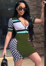 This Women Black And White Check Print Dress Design Made Of High Quality Polyster And Spandex Material. It Come With Good Stretch And Wearing Comfortable And Feeling Freedom. The Tight And Fitted Dress Is The Most Popular Options From Party Girls. Shop Bodycon Dresses At Global Lover And Find Amazing Designs Sequins