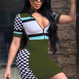 This Women Black And White Check Print Dress Design Made Of High Quality Polyster And Spandex Material. It Come With Good Stretch And Wearing Comfortable And Feeling Freedom. The Tight And Fitted Dress Is The Most Popular Options From Party Girls. Shop Bodycon Dresses At Global Lover And Find Amazing Designs Sequins