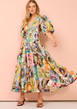 This Women Casual Print Short Sleeve v-Neck Dress Design Made Of High Quality Polyster And Spandex Material. Print Dresses Is More Interesting And Stylish. Print Maxi Dresses Is One Of The Popular Item For Islander Vocations. Women¡¯s Print Dresses At Global Lover Comes With Forever Floral