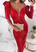 This Women Casual Sequin Dress Design Made Of High Quality Polyster And Spandex Material. It Come With Good Stretch And Wearing Comfortable And Feeling Freedom. The Tight And Fitted Dress Is The Most Popular Options From Party Girls. Shop Bodycon Dresses At Global Lover And Find Amazing Designs Sequins