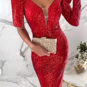 This Women Casual Sequin Dress Design Made Of High Quality Polyster And Spandex Material. It Come With Good Stretch And Wearing Comfortable And Feeling Freedom. The Tight And Fitted Dress Is The Most Popular Options From Party Girls. Shop Bodycon Dresses At Global Lover And Find Amazing Designs Sequins