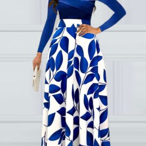 This Women Casual v-Neck Off-The-Shoulder Printed Velvet Dress Design Made Of High Quality Polyster And Spandex Material