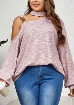 This Women Clothing Slash Shoulder Sling Solid Knitting Loose Top Made Of Comfortable And Elastic Fabric. It Is Wholesale Sexy Plus Size Tops For Women. With The Gradual Rise Of Feminist Awareness