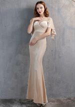 This Women Elegant Formal Party Mermaid Skirt Maxi Evening Dress Design Made Of Good Quality Polyster And Spandex Material