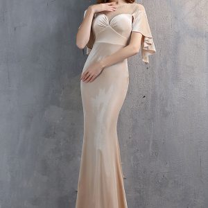 This Women Elegant Formal Party Mermaid Skirt Maxi Evening Dress Design Made Of Good Quality Polyster And Spandex Material