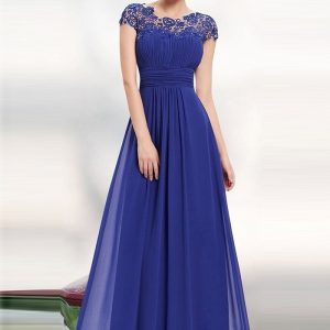 This Women Elegant Short Sleeve Lace Bridesmaid Evening Dress Design Made Of High Level Material