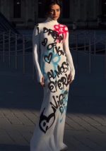 This Women Fall Round Neck Long Sleeve Graffiti Letter Print Dress Design Made Of High Quality Polyster And Spandex Material