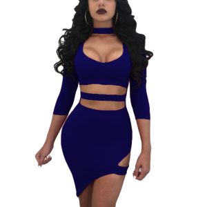 Questa moda femminile Sexy Solid Color Cutout Irregolare Bodycon Dress Design Fatto di alta qualità Polyster e materiale Spandex. E 'venuto con buon tratto e indossare confortevole e la libertà di sentire. Il vestito stretto e aderente è l'opzione più popolare dalle ragazze di partito. Acquista Abiti Bodycon da Global Lover e trova incredibili paillettes di design.