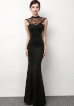 This Women Formal Party Mermaid Black Evening Dress Design Made Of Good Quality Polyster And Spandex Material