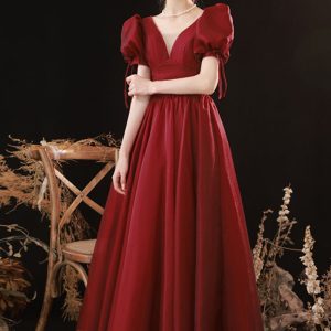 This Women Formal Party Puff Sleeve Evening Dress Design Made Of High Level Material