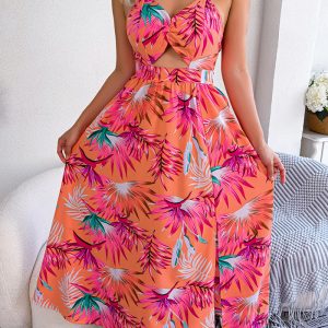 This Women Holidays Sleeveless Hollow Slip Maxi Beach Dress Design Made Of High Quality Polyster And Spandex Material