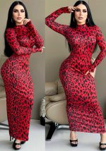 This Women Leopard Print Turtleneck Bodycon Maxi Dress Design Made Of High Quality Polyster And Spandex Material. It Come With Good Stretch And Wearing Comfortable And Feeling Freedom. The Tight And Fitted Dress Is The Most Popular Options From Party Girls. Shop Bodycon Dresses At Global Lover And Find Amazing Designs Sequins